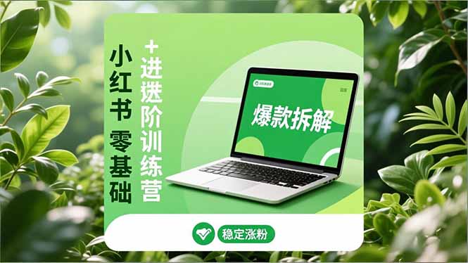 小红书零基础+高阶训练营:安全养号、爆款拆解、长效运营,实现稳定涨粉与变现-资源社