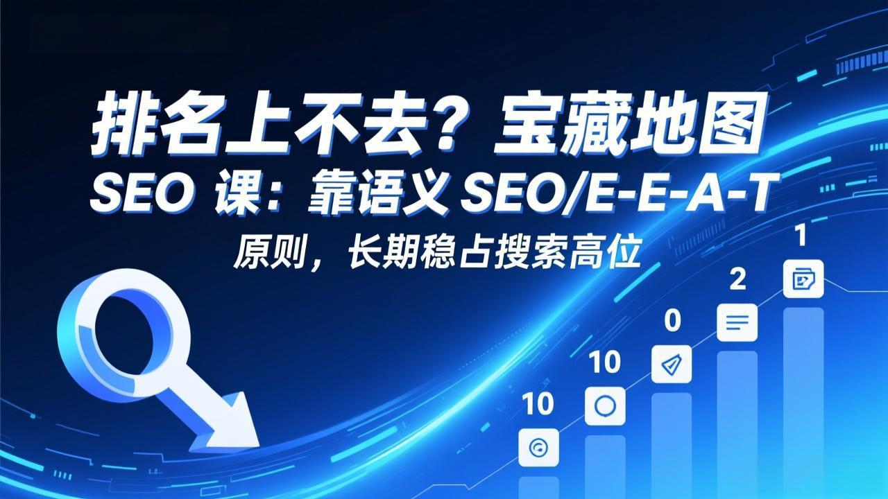 排名上不去?宝藏地图 SEO 课:靠语义 SEO+E-E-A-T 原则,长期稳占搜索高位-资源社