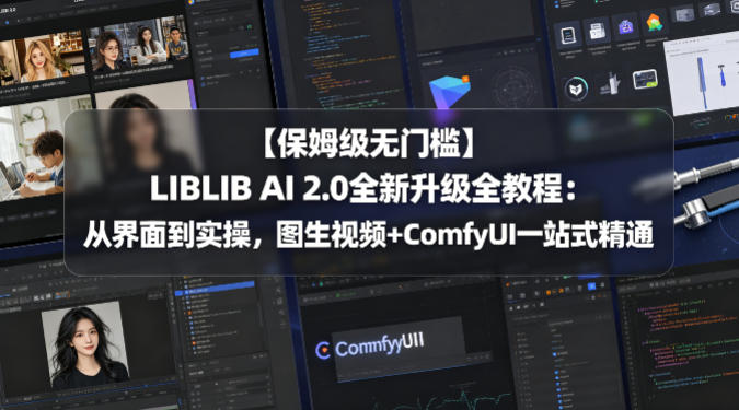 【保姆级无门槛】LIBLIB AI 2.0全新升级全教程：从界面到实操，图生视频+ComfyUI一站式精通-资源社