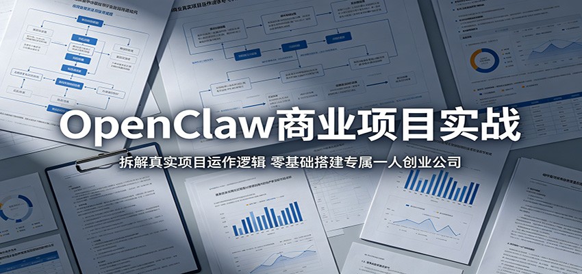 OpenClaw商业项目实战：拆解真实项目运作逻辑，零基础搭建专属一人创业公司-资源社