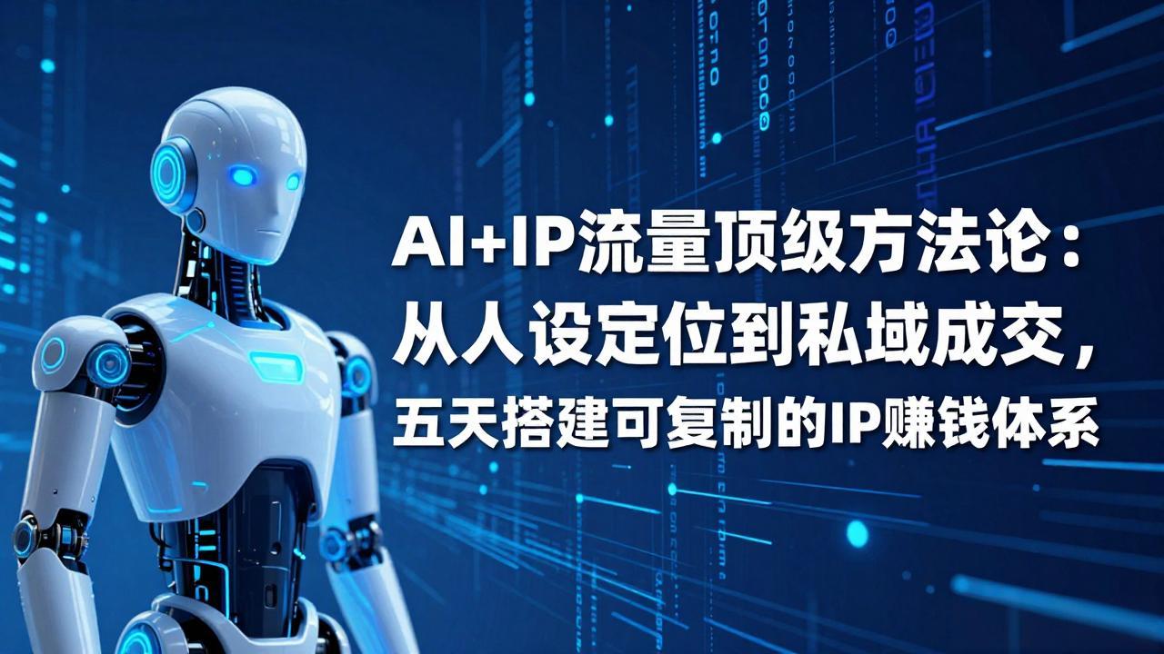 AI+IP顶级方法论:从人设定位到私域成交,五天搭建可复制的IP赚钱体系-资源社