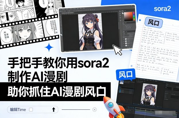 手把手教你用sora2制作AI漫剧,助你抓住AI漫剧风口-资源社