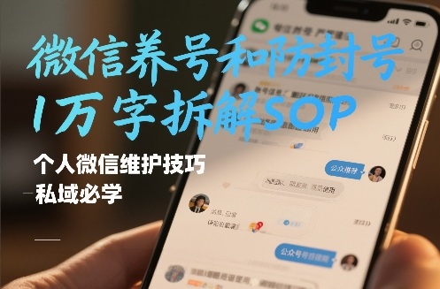 微信养号和防封号1万字拆解SOP,个人微信维护技巧,私域必学【文档】-资源社