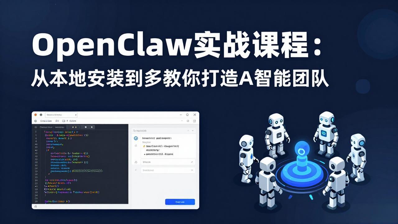 OpenClaw实战课程:从本地安装到多Agent协同,手把手教你打造AI智能团队-资源社