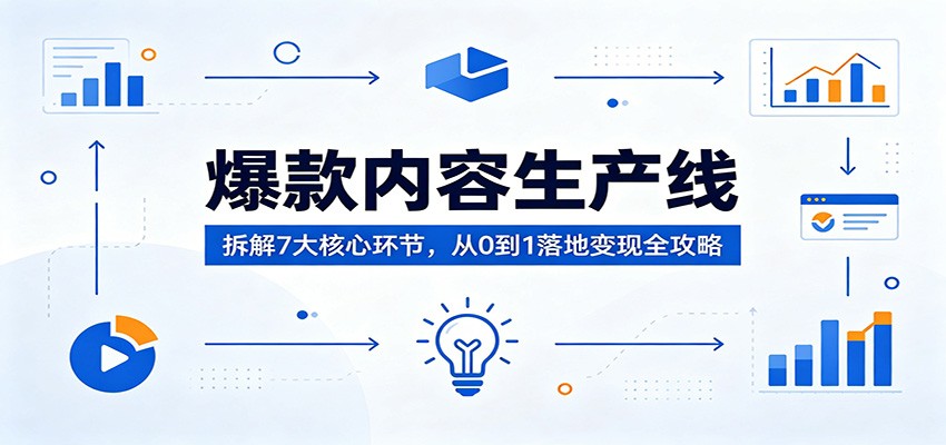 爆款内容生产线：拆解7大核心环节，从0到1落地变现全攻略-资源社
