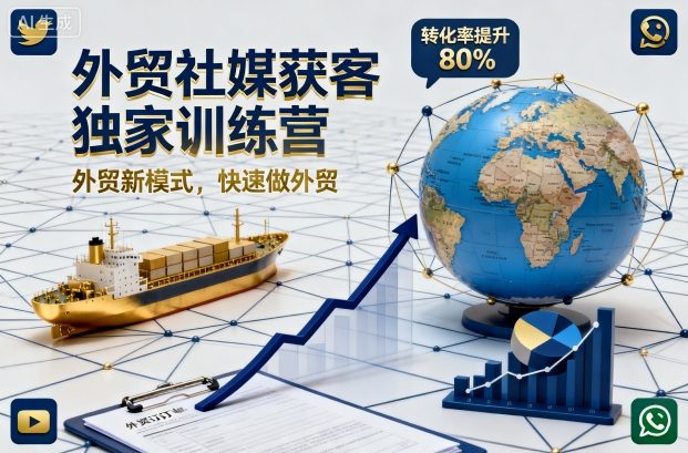 外贸社媒获客独家训练营，外贸新模式，快速做外贸(更新26年3月)-资源社