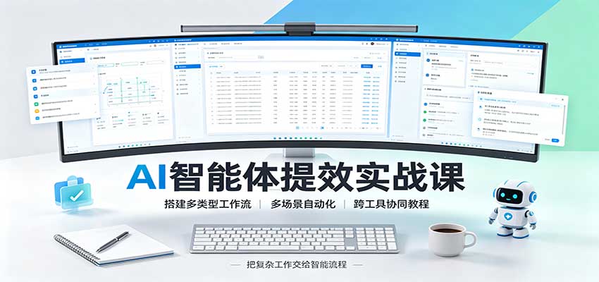 AI智能体提效实战课:搭建多类型工作流,多场景自动化,跨工具协同教程-资源社