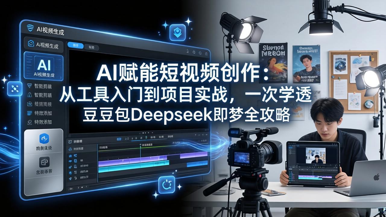 AI赋能短视频创作：从工具入门到项目实战，一次学透豆包Deepseek即梦全攻略-资源社