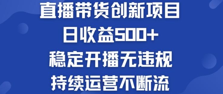 淘宝无人直播带货创新项目：日收益500+  稳定开播无违规  持续运营不断流【揭秘】-资源社