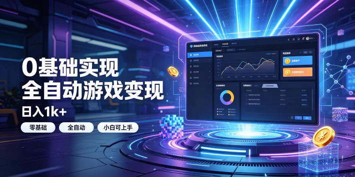 0基础实现全自动游戏变现，日入1k+，小白直接上手搞钱！【揭秘】-资源社