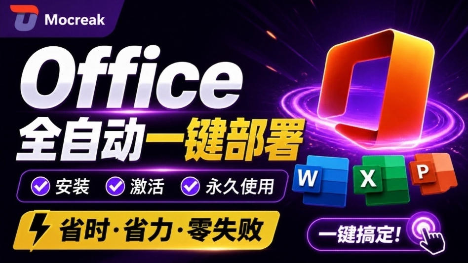 Office全自动一键部署安装,最高支持2024版本,可自定义安装组件,内置激活工具,全免费使用Mocreak!-资源社