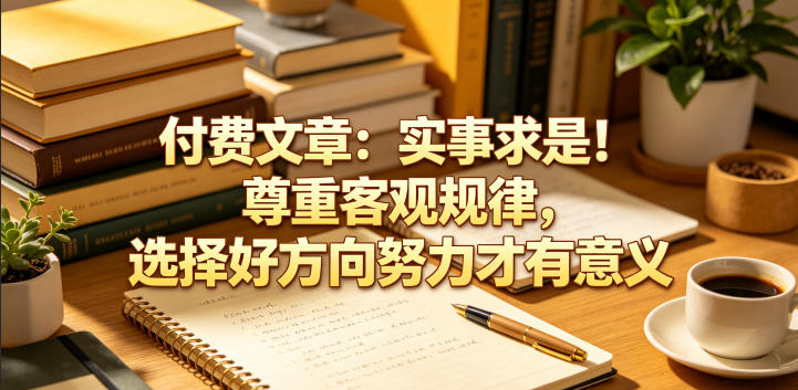 付费文章：实事求是！尊重客观规律，选择好方向努力才有意义-资源社