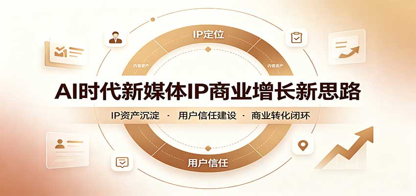 AI时代新媒体IP商业增长新思路：摒弃复杂运营套路，用极简思维打通获客路径-资源社