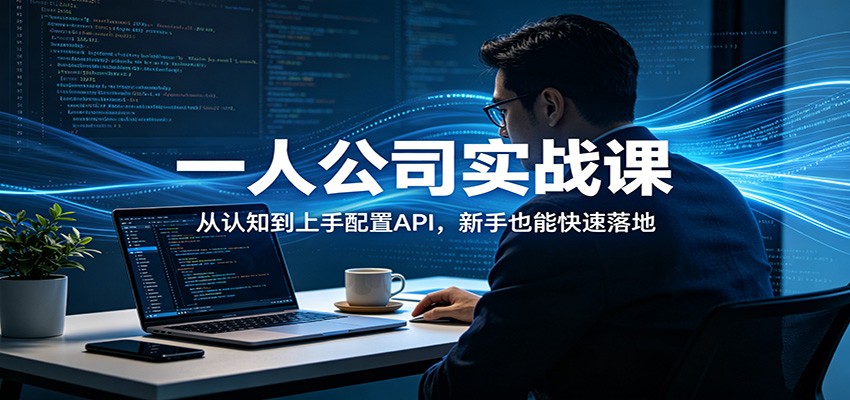 一人公司实战课：从认知到上手配置API，新手也能快速落地-资源社