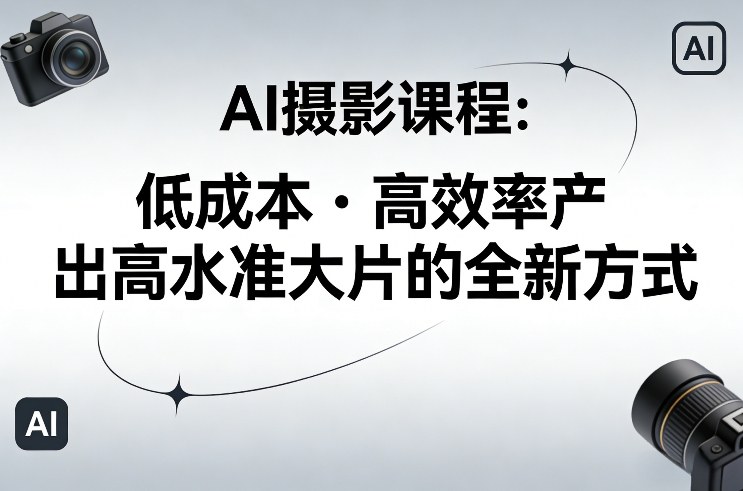 AI摄影课程，低成本高效率产出高水准大片的全新方式-资源社