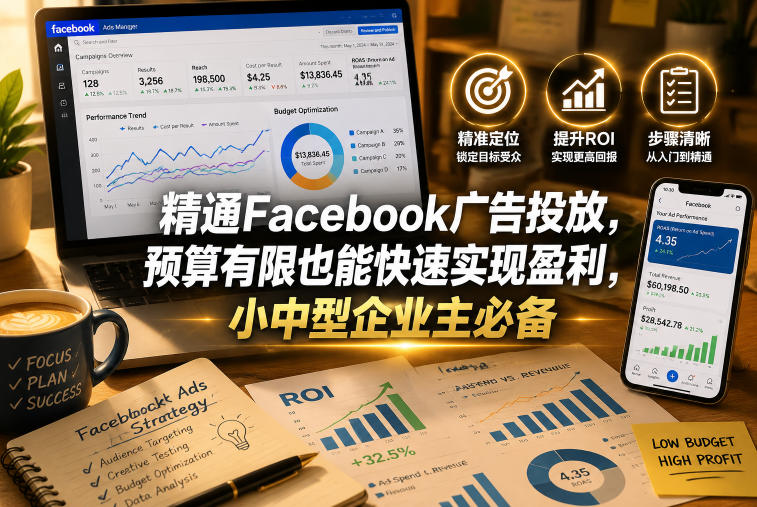 精通Facebook广告投放,预算有限也能快速实现盈利,小中型企业主必备【原创双语字幕】-资源社
