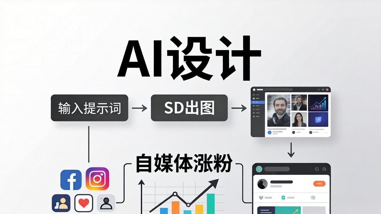 人人都是AI设计师：SD出图+自媒体涨粉一站教学，告别图文素材焦虑，AI设计让你轻松避开内卷-资源社