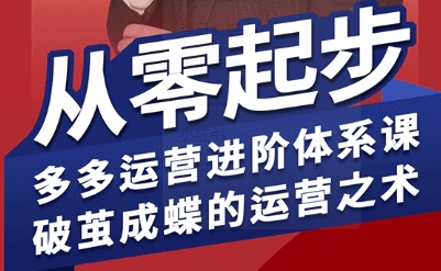 拼多多运营进阶系统课，从零起步，多多运营进阶体系课，破茧成蝶的运营之术(更新26年4月)-资源社