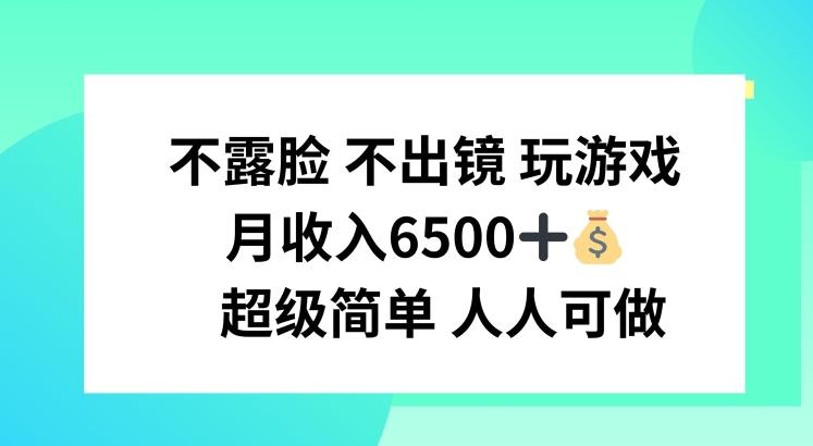 不露脸 不出境 玩游戏，月入6500 超级简单 人人可做【揭秘】-资源社