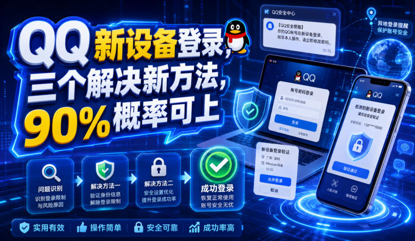 QQ新设备登录，三个解决新方法，90%概率可上-资源社