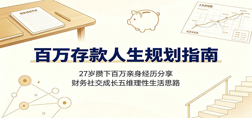 百万存款人生规划指南：27岁攒下百万亲身经历分享，财务社交成长五维理性生活思路-资源社