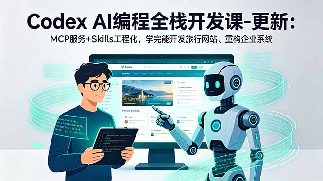 Codex AI编程全栈开发课-更新：MCP服务+Skills工程化，学完能开发旅行网站、重构企业系统-资源社