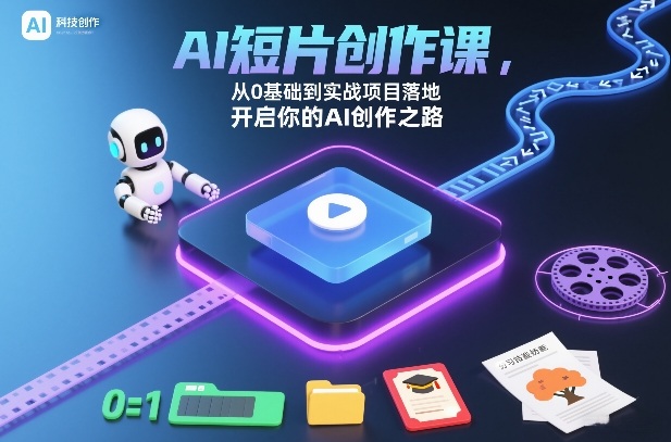 AI短片创作课，从0基础到实战项目落地，开启你的AI创作之路(更新0411)-资源社