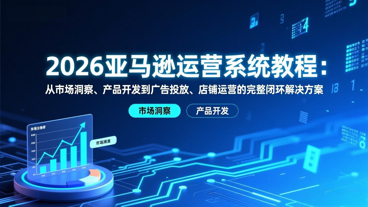 2026亚马逊运营系统教程：从市场洞察、产品开发到广告投放、店铺运营的完整闭环解决方案-资源社