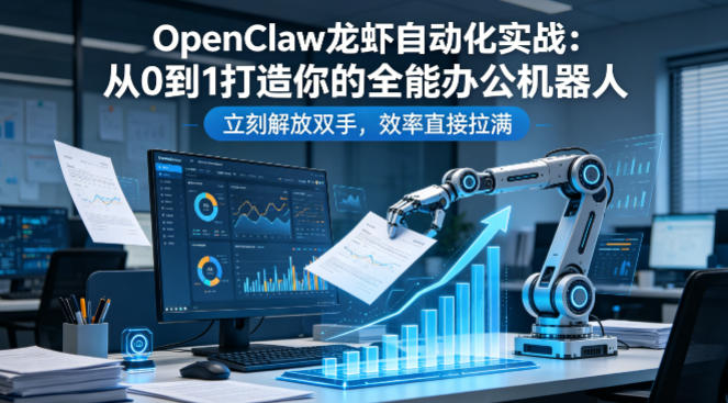 OpenClaw龙虾自动化实战：从0到1打造你的全能办公机器人，立刻解放双手，效率直接拉满-资源社