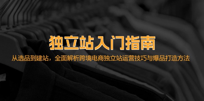 独立站入门指南：从选品到建站，全面解析跨境电商独立站运营技巧与爆品…-资源社