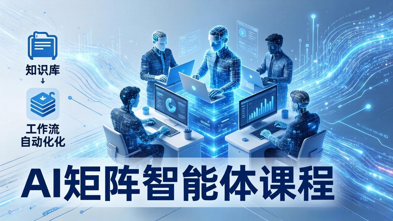 AI矩阵智能体实战：100个数字员工批量生产内容，文本知识库+工作流自动化全搞定-资源社