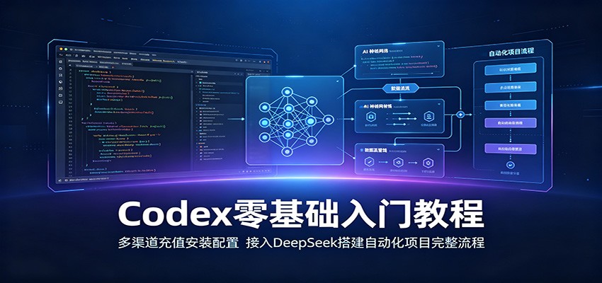 Codex零基础入门教程：多渠道充值安装配置，接入DeepSeek搭建自动化项目完整流程-资源社
