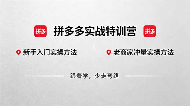 拼多多实战特训营(更新5月3-资源社