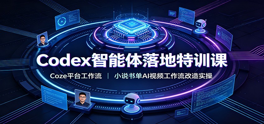 Codex智能体落地特训课：Coze平台工作流，小说书单AI视频工作流改造实操-资源社