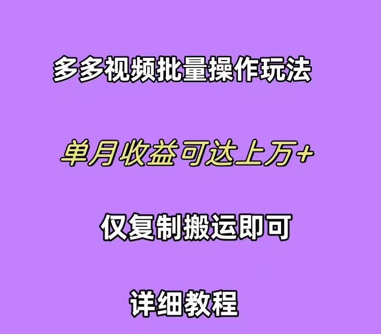 (10029期)拼多多视频带货快速过爆款选品教程 每天轻轻松松赚取三位数佣金 小白必…-资源社