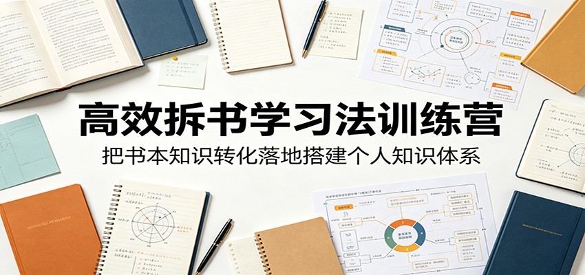 高效拆书学习法训练营，把书本知识转化落地搭建个人知识体系-资源社