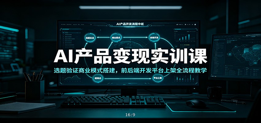 AI产品变现实训课：选题验证商业模式搭建，前后端开发平台上架全流程教学-资源社