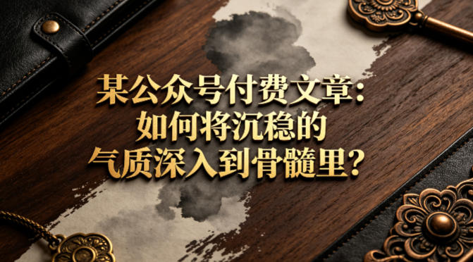 某公众号付费文章：如何将沉稳的气质深入到骨髓里？-资源社