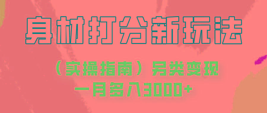 身材颜值打分新玩法(实操指南)另类变现一月多入3000+-资源社