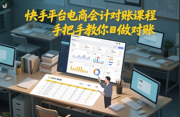 快手平台电商会计对账课程，手把手教你做对账-资源社