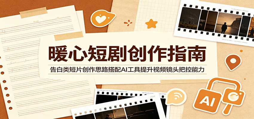 暖心短剧创作指南:告白类短片创作思路搭配AI工具提升视频镜头把控能力-资源社