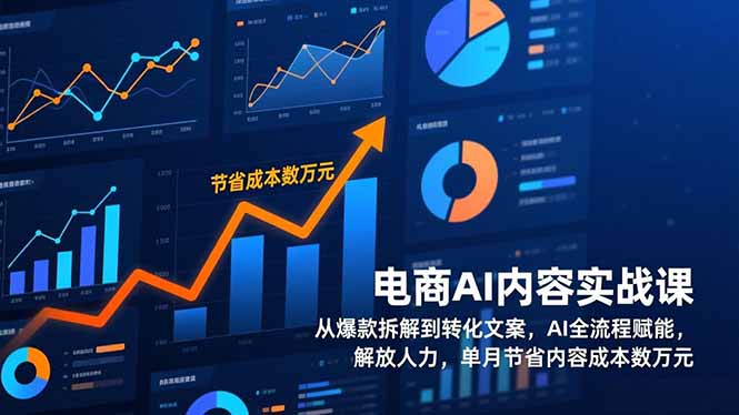 电商AI内容实战课，从爆款拆解到转化文案，AI全流程赋能，解放人力，单月节省内容成本数万元-资源社