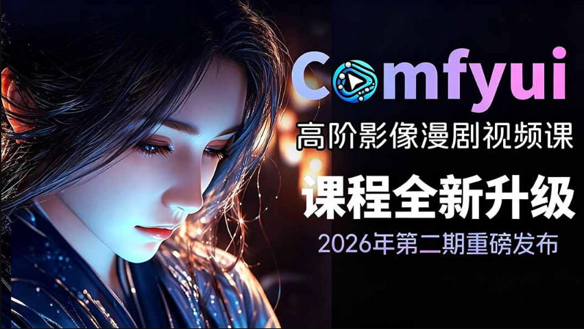 2026新版ComfyUI漫剧动画全流程实战课,0基础入门到进阶全流程动态漫,轻松实现流量变现-资源社