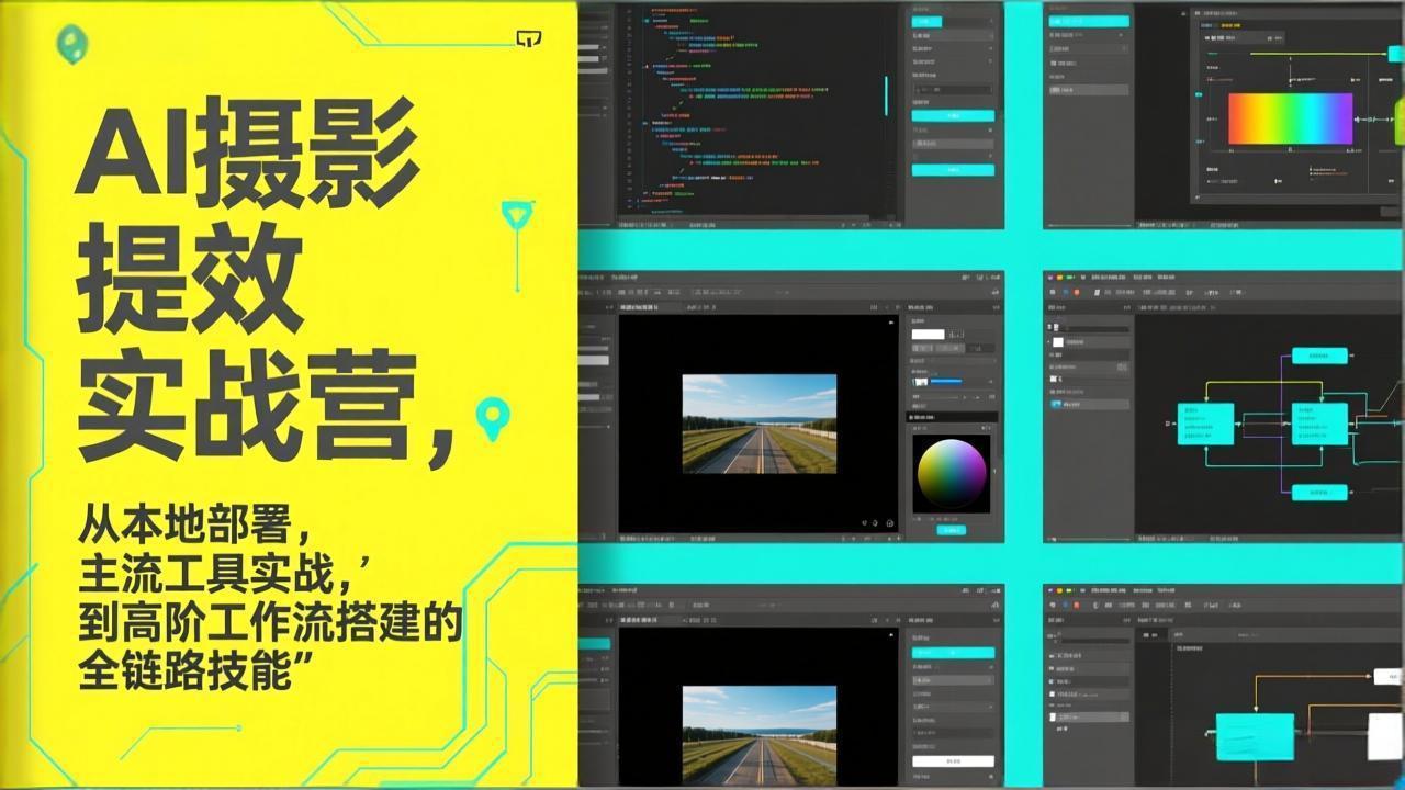 AI+摄影提效实战营,从本地部署,主流工具实战,到高阶工作流搭建的全链路技能-资源社