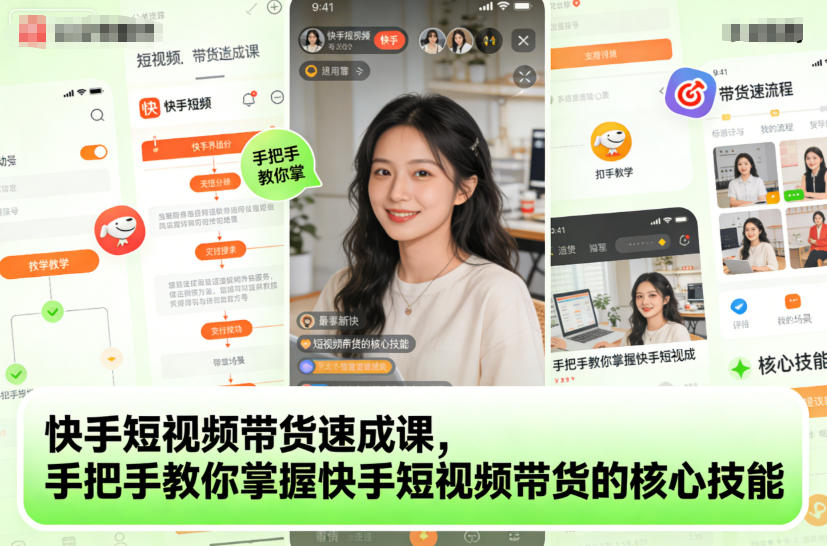 快手短视频带货速成课,手把手教你掌握快手短视频带货的核心技能-资源社