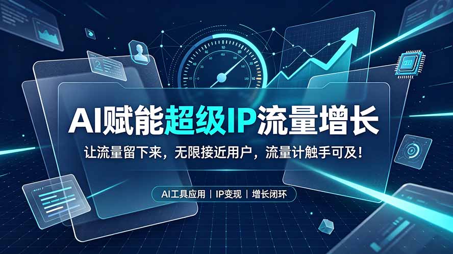 AI赋能超级IP流量增长:让流量留下来,无限接近用户,流量计触手可及!-资源社