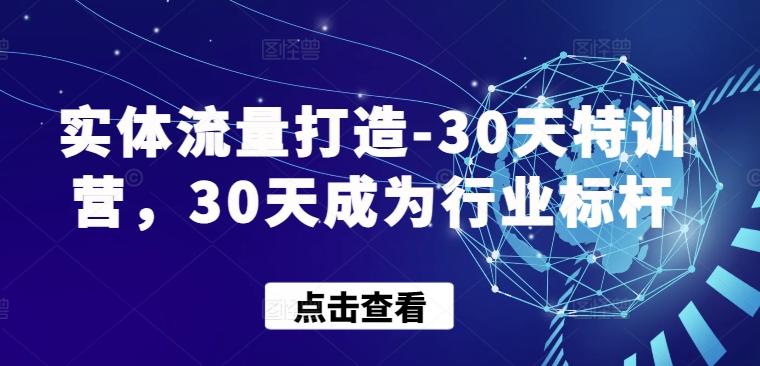 实体流量打造-30天特训营，30天成为行业标杆-资源社