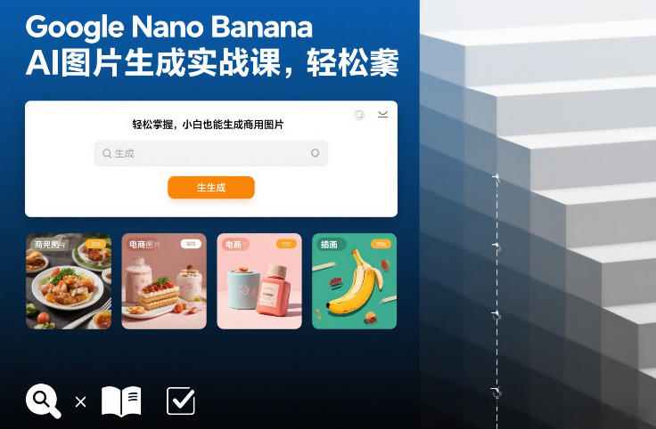 Google Nano Banana AI图片生成实战课，轻松掌握，小白也能生成商用图片-资源社