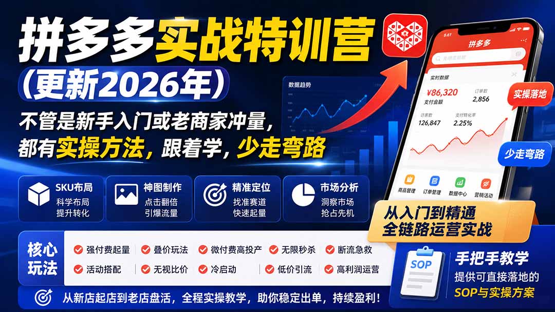 拼多多实战特训营(更新26年0822-资源社