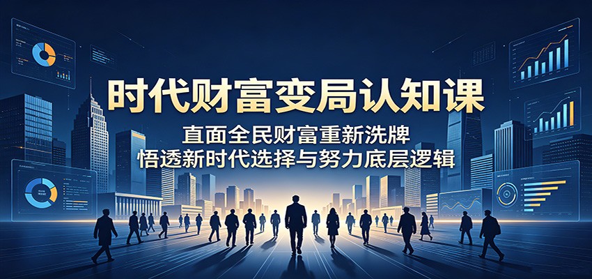 时代财富变局认知课：直面全民财富重新洗牌，悟透新时代选择与努力底层逻辑-资源社
